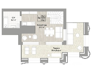 Продается 5-комн. квартира, 176 м²