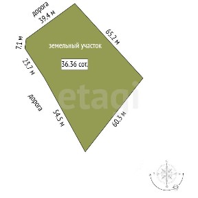 Продается участок, 36,36 сот.