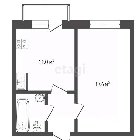 Продается 1-комн. квартира, 33,2 м²