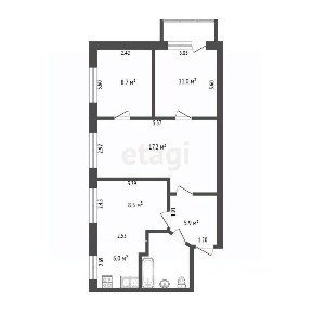 Продается 3-комн. квартира, 61,5 м²