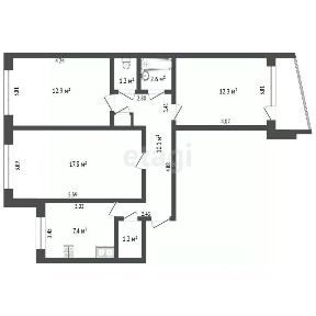 Продается 3-комн. квартира, 65,4 м²