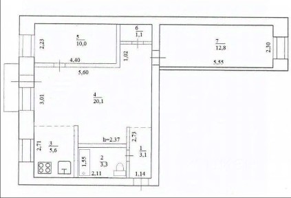 Продается 3-комн. квартира, 59 м²