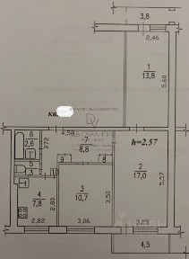 Продается 3-комн. квартира, 63,3 м²