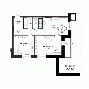 Продается 1-комн. квартира, 63,45 м²