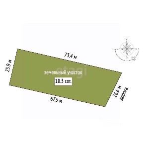 Продается участок, 18,33 сот.
