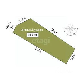 Продается 1-этажный дом, 96 м²