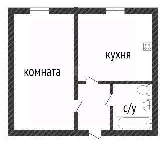 Сдается 1-комн. квартира, 33,8 м²