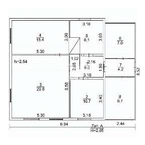 Продается 1-этажный дом, 69,7 м²