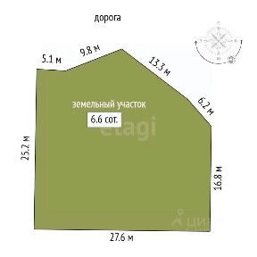 Продается участок, 6,6 сот.