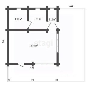 Продается 1-этажный дом, 30 м²