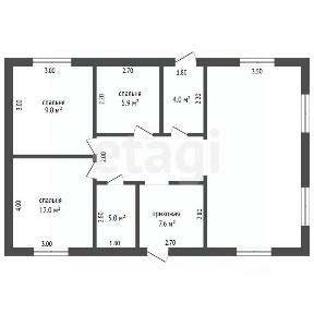 Продается 1-этажный дом, 96 м²
