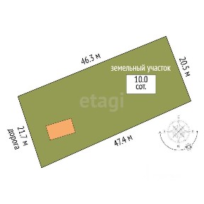 Продается 1-этажный дом, 26,9 м²