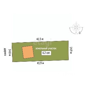 Продается 1-этажный дом, 62,2 м²