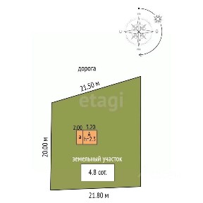 Продается 1-этажный дом, 25 м²
