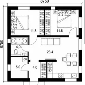 Продается 2-этажный дом, 73,7 м²