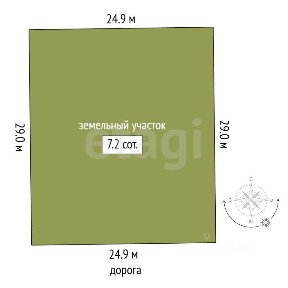 Продается участок, 7,25 сот.