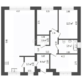 Продается 1-этажный дом, 104 м²