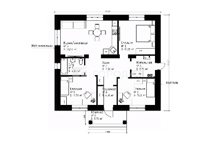 Продается 1-этажный дом, 90 м²