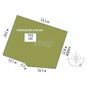 Продается 1-этажный дом, 12 м²