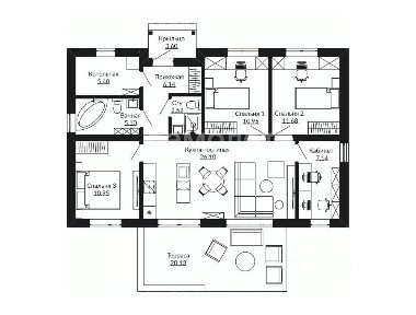 Продается 1-этажный дом, 99 м²
