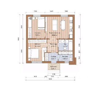 Продается 1-этажный дом, 70 м²