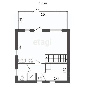 Продается 2-этажный дом, 62,2 м²