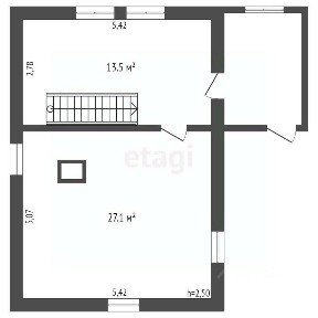 Продается 1-этажный дом, 40,6 м²