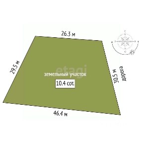 Продается участок, 10,38 сот.