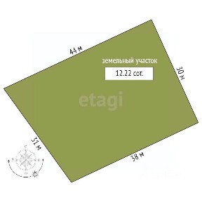 Продается участок, 12,2 сот.