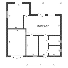Продается 1-этажный дом, 118 м²