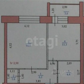 Продается 1-комн. квартира, 42 м²
