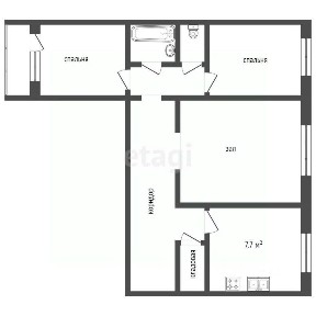 Продается 3-комн. квартира, 79,2 м²