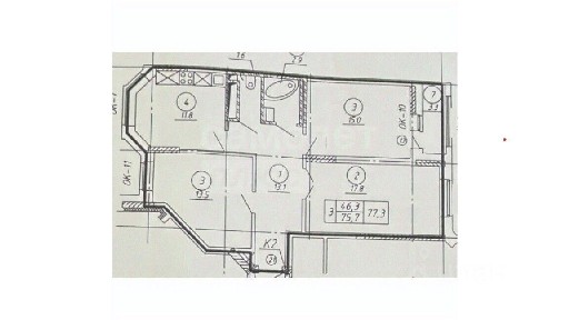 Продается 3-комн. квартира, 77,3 м²