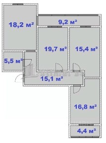 Продается 3-комн. квартира, 90,8 м²