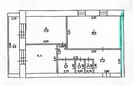 Продается 2-комн. квартира, 55,6 м²