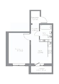 Продается 1-комн. квартира, 35,09 м²