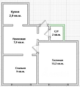 Продается 2-комн. квартира, 36,2 м²