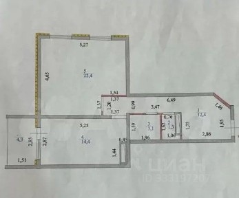 Продается 1-комн. квартира, 57,9 м²