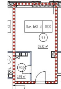 Продается апартаменты-студия, 31,35 м²