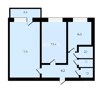Продается 2-комн. квартира, 44,3 м²