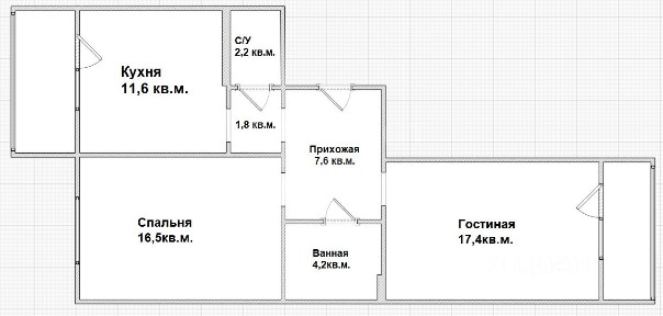 Продается 2-комн. квартира, 61,3 м²