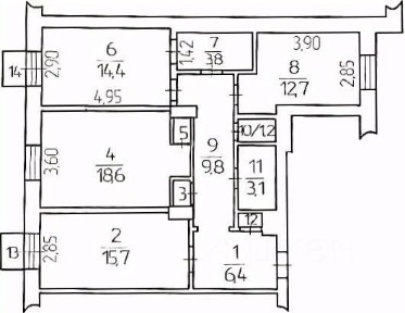 Продается 3-комн. квартира, 87 м²