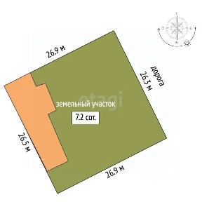 Продается участок, 715 сот.