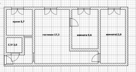 Продается 3-комн. квартира, 55,8 м²