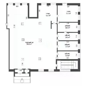 Продается торговая площадь, 370 м²