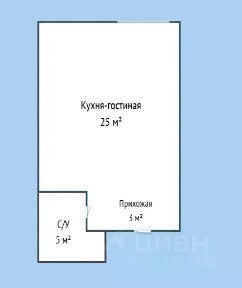 Продается студия, 33 м²