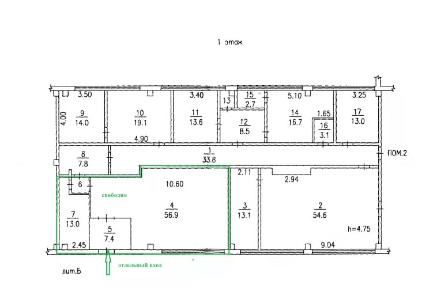 Сдается помещение свободного назначения, 337 м²