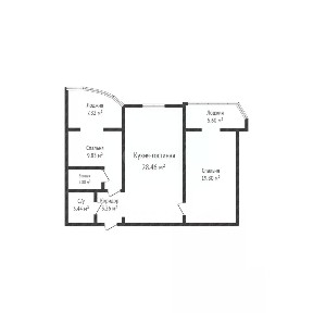 Продается 2-комн. квартира, 81 м²