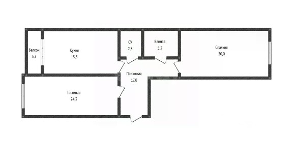Продается 2-комн. квартира, 85 м²