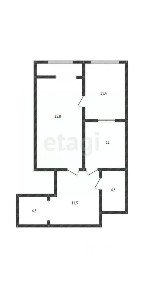 Продается 2-комн. квартира, 68,7 м²